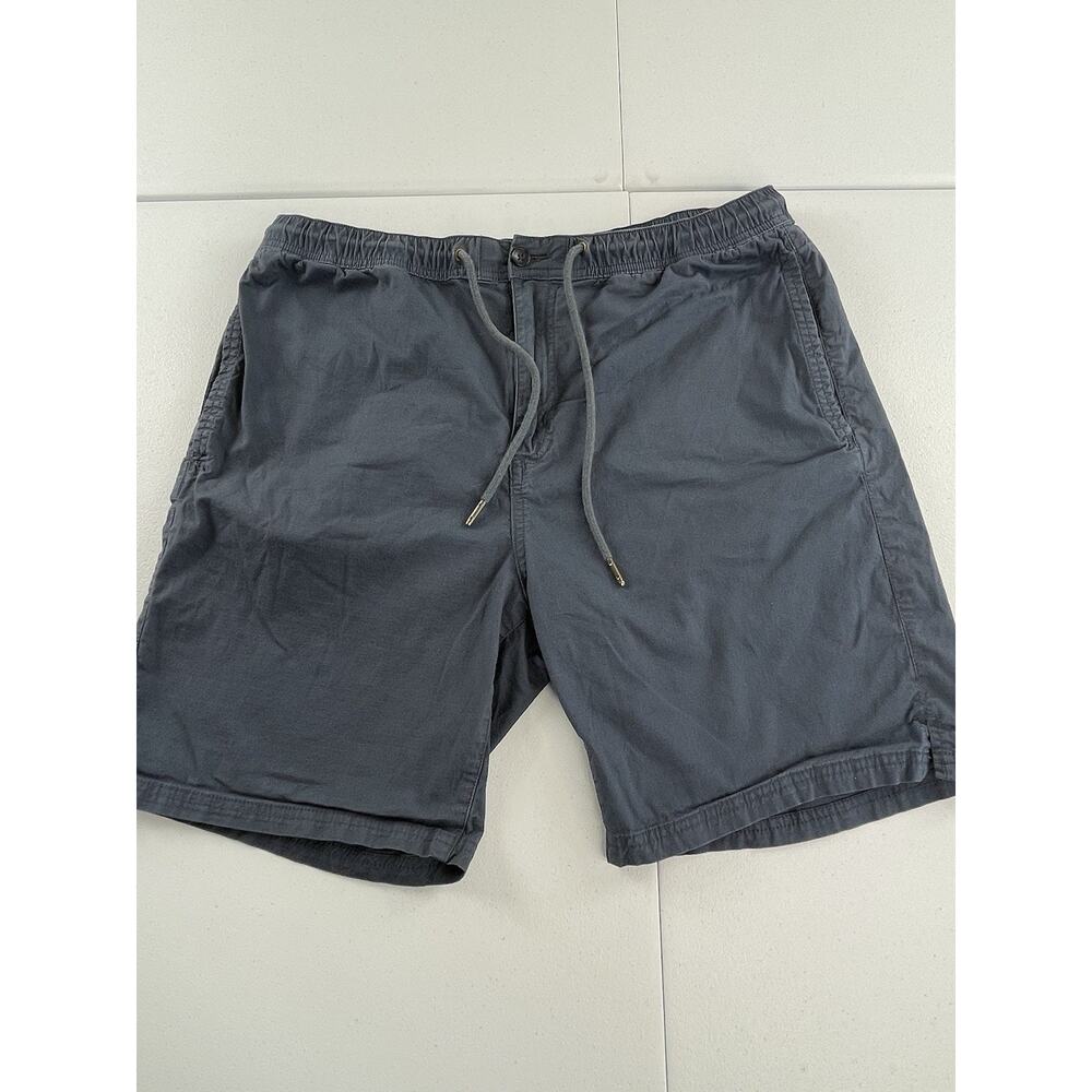 PRANA Mens Bay Ridge Ripstop Shorts Large Drawstring Hiking Outdoors Gray Blue